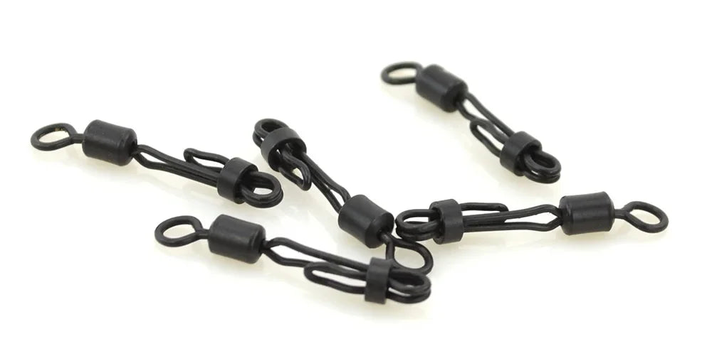Hirisi 10pcs Quick Change Swivel With Clam Lock Clip For Carp Fishing Terminal Tackle Freshwater Fishing Accessories