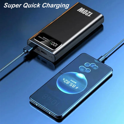 Lenovo 120W Fast Charging Power Bank 200000mAh Super Large Capacity Outdoor Powerbank With LED Digital Display For Mutly Device