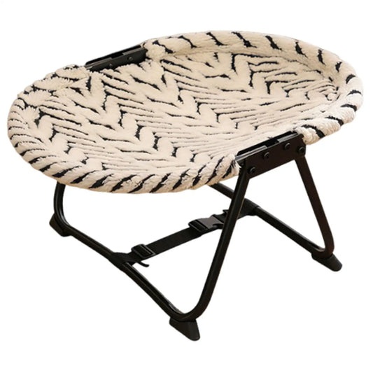 Elevated Pet Bed Folding Iron Frame Puppy Bedding with Storage Bag for Small Dogs and Cats Home Use