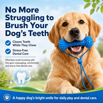 1/2PCS Pets Dog Chew Toys with Rope – Teeth Cleaning & Gum Massage, Durable TPR Dental Stick for Training & Play Pet Dental Care