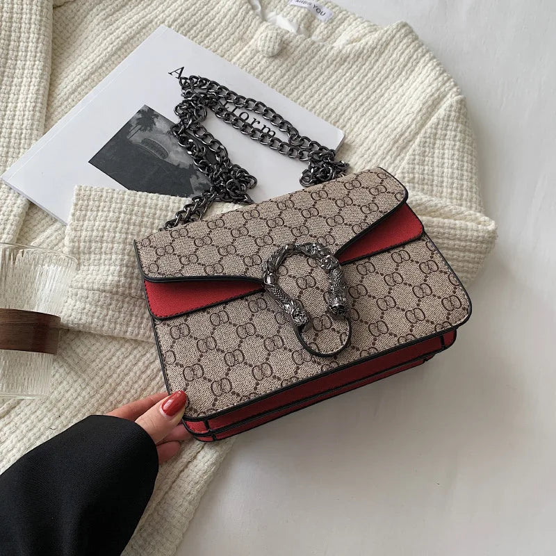 Fashion Popular Women's Bag Trend Brand Retro Chain Shoulder Bag High Quality Ladies Crossbody Bag Designer Luxury Handbag