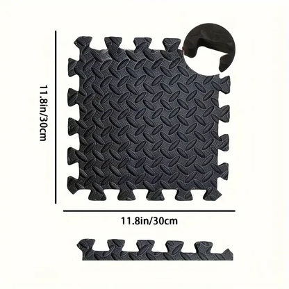16 Piece Fitness Yoga Mat Soft EVA Foam Puzzle Mat Non Slip Interlocking Gym Mat Protective Mat for Fitness Equipment