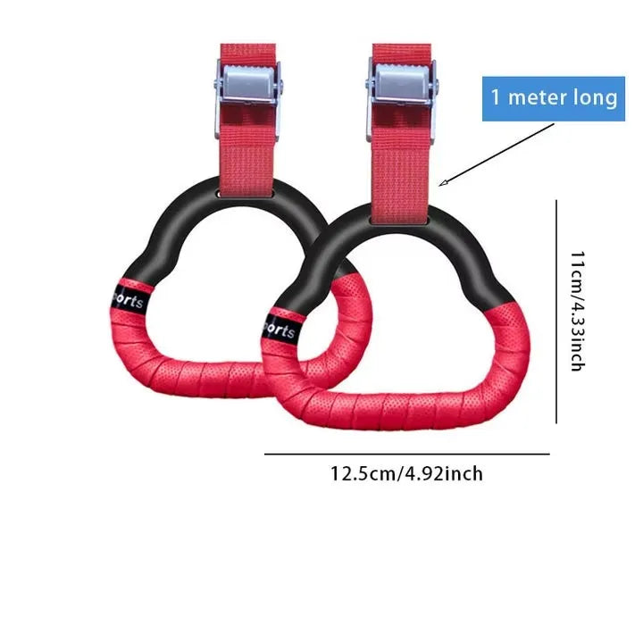 Multi-Function Wall Mounted  Adjustable Fitness Rings Indoor Home Gym Equipment for Pull Ups Dips Stretching & Body Strength