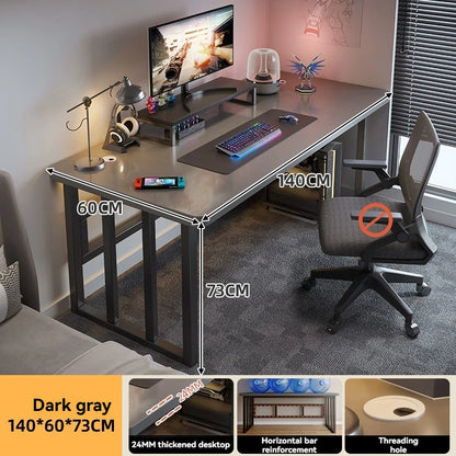 Computer desk, desktop, home bedroom, student learning, writing, internet network, red e-sports desk, rental house, simple offic