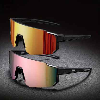 Men's Oversized Cycling Sunglasses Eyewear Bicycle Goggles Windproof Glasses Lens Road Riding Bike