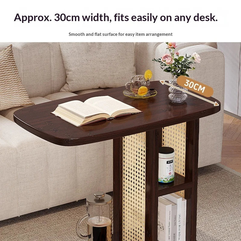 Portable Rolling Coffee Table Side Table Living Room Compact Sofa End Table Adjustable Height Luxury Furniture Living Room