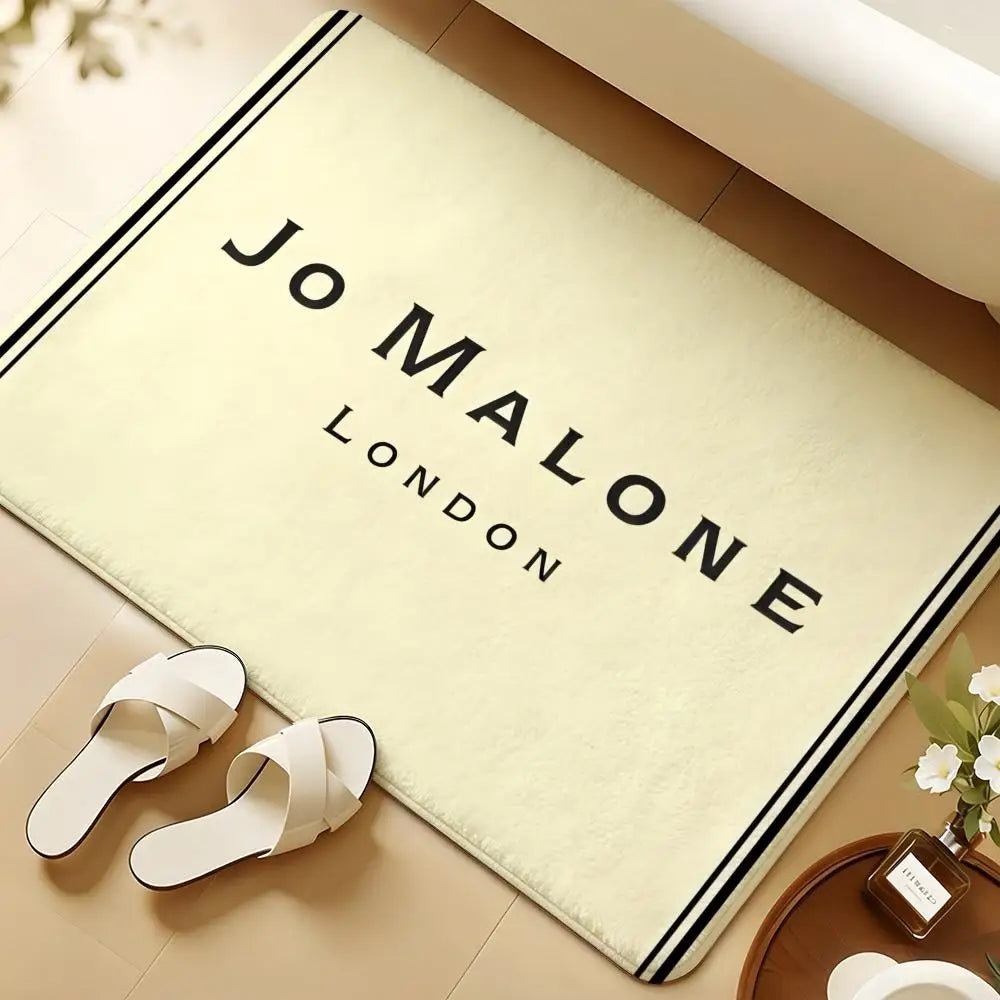 JO M-mALONE Makeup Brand Floor Mat Soft Flannel Rug Non-Slip Absorbent Mat For Bathroom Bedroom Home Decor