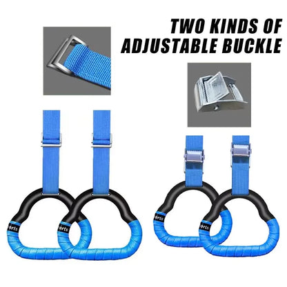 Multi-Function Wall Mounted  Adjustable Fitness Rings Indoor Home Gym Equipment for Pull Ups Dips Stretching & Body Strength