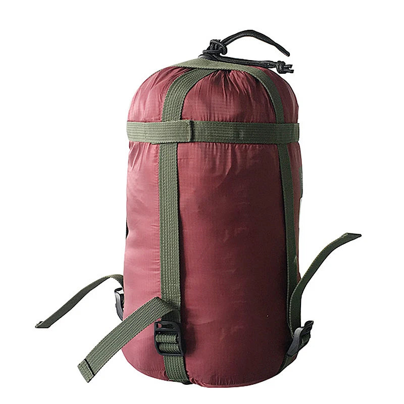 Waterproof Compression Sack Sleeping Bag Stuff Sack Ultralight Outdoor Camping Bag Storage Bags Pack 38*18cm Drawstring Design