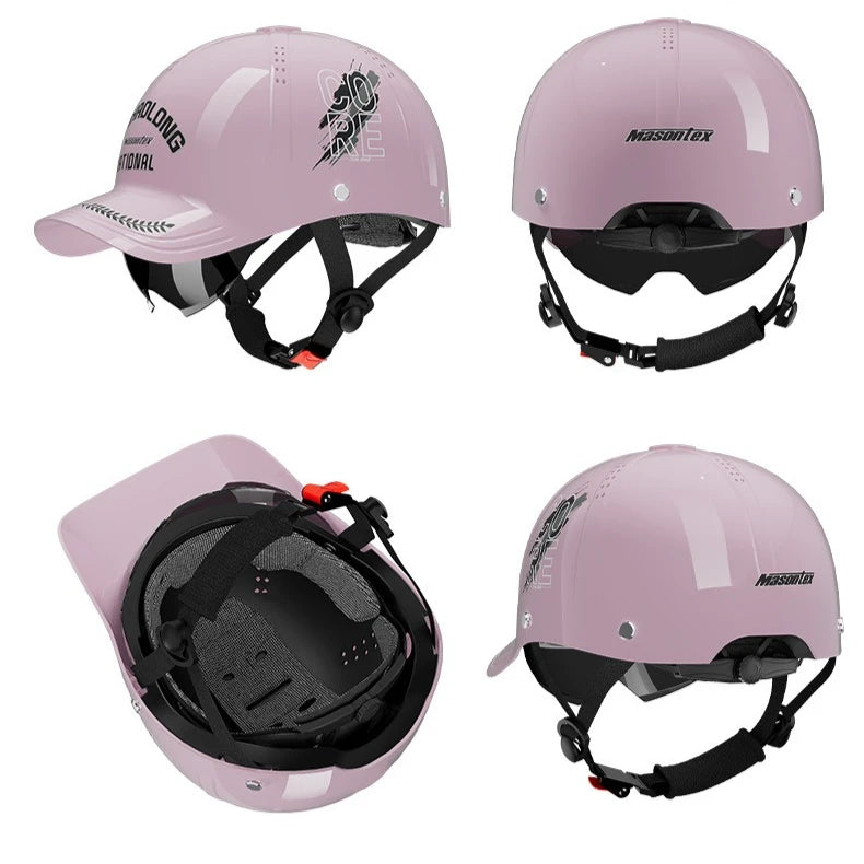 New motorcycle helmet sunshade, electric bicycle riding motorcycle breathable retro hard duckbill cap semi helmet fashionable