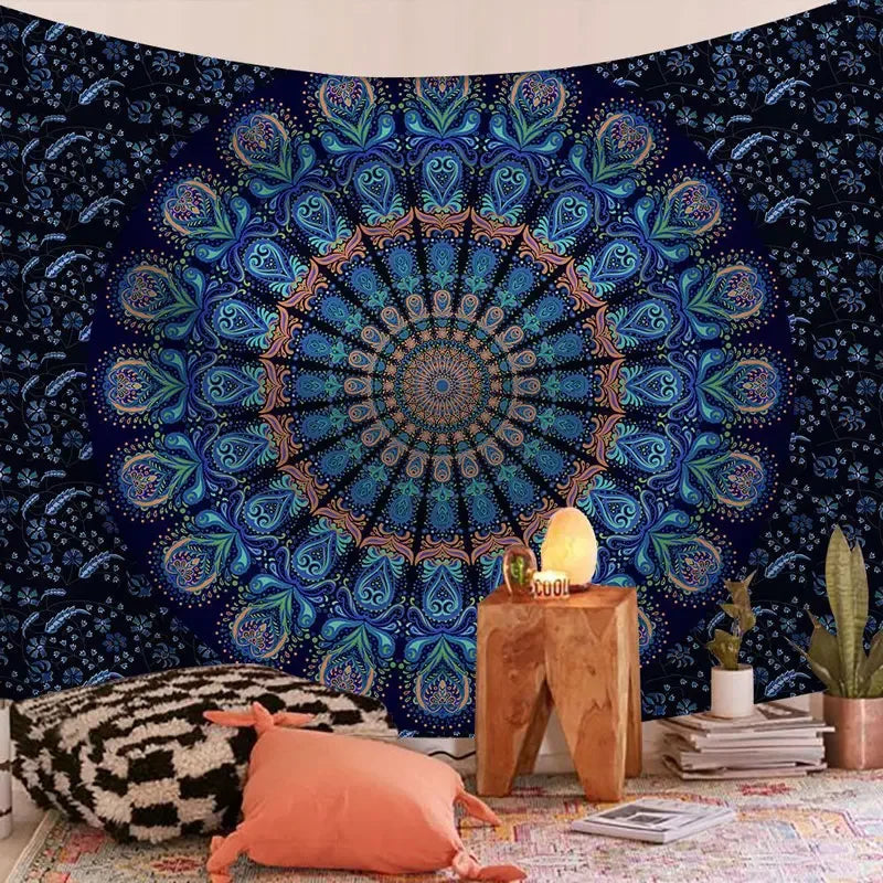 Mandala Bohemian Yoga Mat Beach Towel Shawl Blanket Indian Wall Hanging Tapestry Bohemian Mandala Tapisserie Decoration Mural