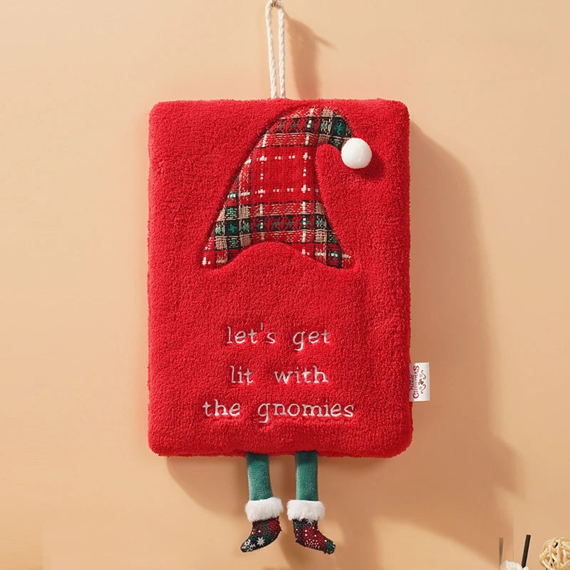 Christmas Hand Towels Kitchen Cloth Housewarming Gifts Christmas Decoration Dish Towel sfor Home Holiday Xmas ﻿Cloth Man Woman