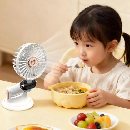 Portable Handheld Fan For Student Adjustable Desk Fan with Base Multifunction Foldable Travel Mini Fans Outdoor Stroller Fans