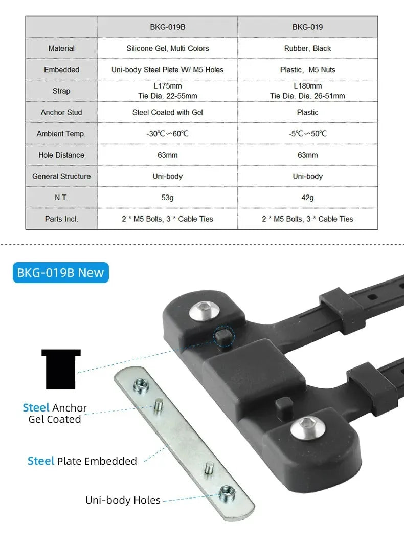 Bicycle Water Bottle Holder Adaptor 5 Colors Silicone Bottle Cage Strap Seatpost Fork Frame Multi Location Mounting Bike Parts