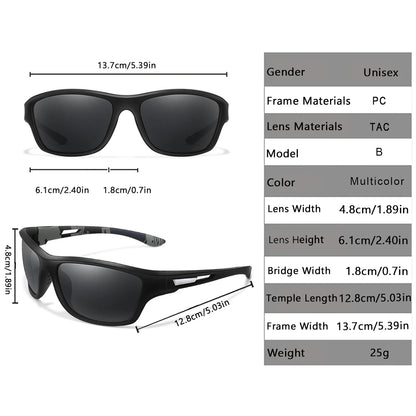 Men's Polarized Fishing Sunglasses Men Women Cycling Driving Hiking Sun Glasses Anti-glare UV400 Eyewear TAC Lens 1 PC