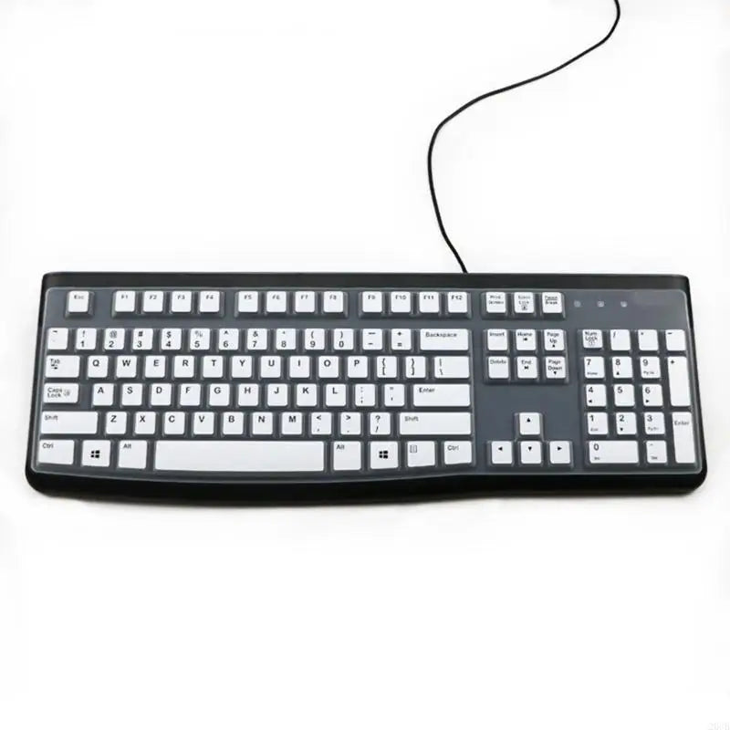 20CB Keyboard Cover for K120 MK120 Corded Keyboard Silicone Keyboard Protectors Skin Ergonomic Keyboard Protective