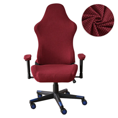Simple Home Gaming Chair Cover Universal Computer Game Competitive Chair Seat Backrest Armrest Elastic Swivel Chair Covers Home