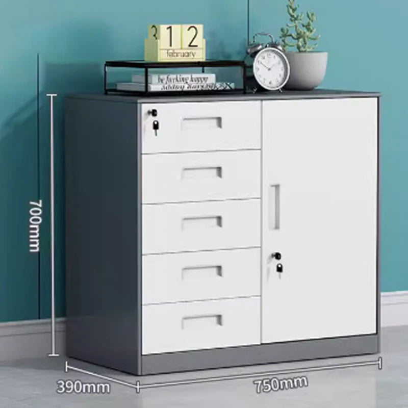 3/4/5 Drawer Office Filing Cabinet Lock Dividers Storage Filing Cabinets Living Room Organizer Cabinet Kitchen Home Furniture