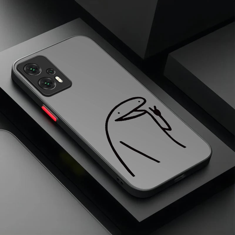 Flork Minimalist Comic Figurine Case for Xiaomi 14T 13T 12T 11T 10T 9T Pro Mi 14 13 12 10 11 Lite 5G NE Shockproof Full Cover
