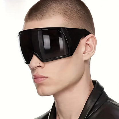 Oversized Sunglasses Men Wrap Anti Wind Personal Large Shades Futuristic Fashion Future Shield Uv400 Cycling Motorcycle