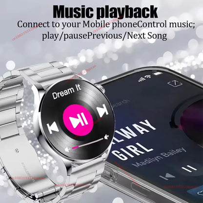 2026 New Smart Watch Men AMOLED HD Screen GPS Motion Trajectory Heart Rate Bluetooth Calls SmartWatch Waterproof For Android iOS