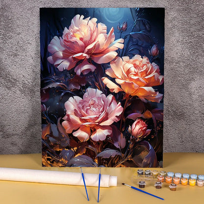 Painting By Numbers For Adults Peony Flower Handpainted Picture Personalized Gift Paint With Numbers Drawing For Home Decors