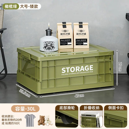 Foldable Storage Box - Extra Large Capacity Collapsible Organizer for Clothes, Toys & Household Items, Portable Logistics Bin wi