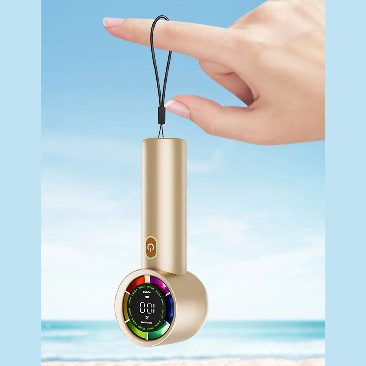Portable Handheld Fan MINI  USB Rechargeable Mini Fan With Digital Display Screen Small Electric Fan for Outdoor Camping
