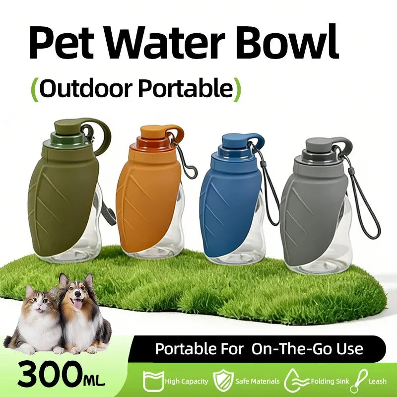 300ml Dog Kettle Water Supply Outdoor Portable Travel Drinking Fountain Water Bottles Pet Products For Large Medium Small Dogs