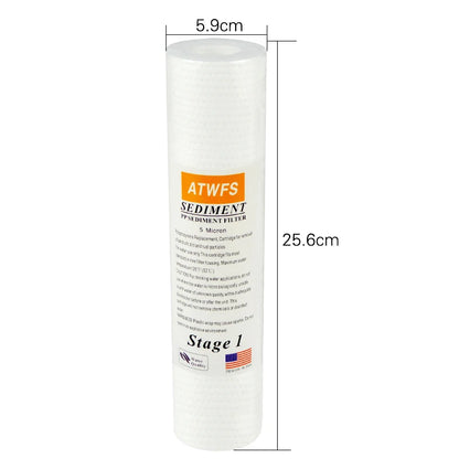 ATWFS Water Purifier Filter 5 Micron 4 x 10" ppf Filter Sediment Water Filter Cartridge (4 pcs) Aquarium pre-filters