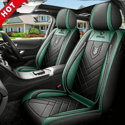 New Upgraded Car Seat Cushion, New Fully Enclosed Car Seat Cover, All Season Universal Small Car Seat Cover, Leather Seat Cover