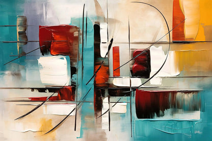 Classic Abstract Wall Art Matte Colour Oil Painting on Canvas Print Poster Home Decor Living Room Bedroom Decorative Painting