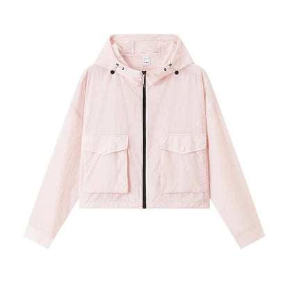 Semir Jacket Women Cropped Oversize 2025 New Summer Hooded Sun Protection Textured Coat for Outdoor Activities