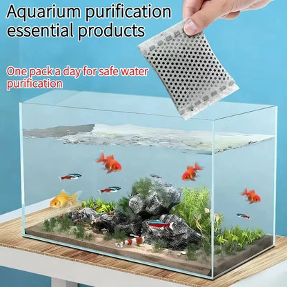 20/40PCS Fish Tank Filter Activated Carbon Bags Premium Aquarium Filter Media Purifies Water Removes Toxins Odors Long Lasting