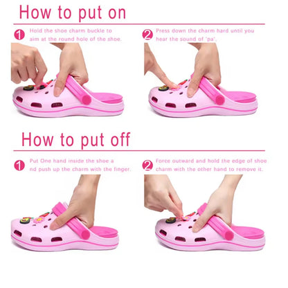 17pcs Cartoon Wacky Family Shoe Accessories Comfortable For Daily Wear Durable Fashion Design Ideal Gift for Fashionistas ﻿
