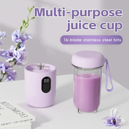HOMEFISH Blender USB Rechargeable Cordless Mini Juicer Mixer for Smoothie Shake Protein Travel Sports Bottle Juicer Cup