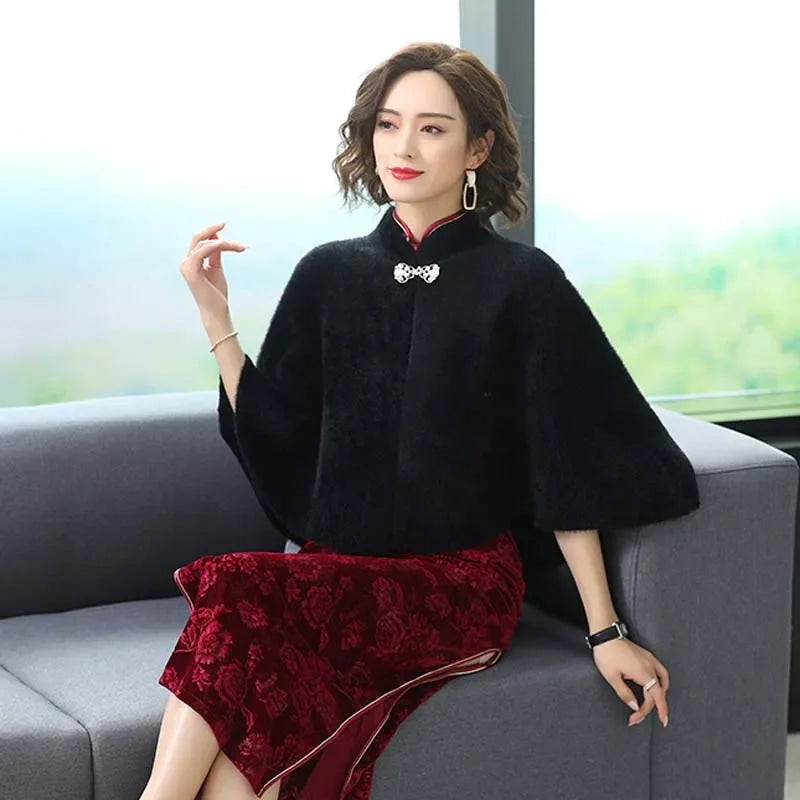 Faux Fur Party Wrap Winter Warm Wedding Bolero  High Quality Wedding Coat Bridal Shawl Party Cape Wholesale Customized