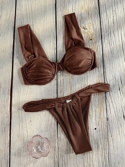 Rinabe Floral Print Bikini 2026 Biquinis Feminino Swimsuit Women Bathing Suit High Waist Bikini Set Swimwear Sexy Bikinis Summer