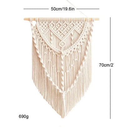 Home Homestay Wall Decor Tapestry Bohemian Woven Structure Room Background Carpet Indoor Daily Arrangement Storage Accessory
