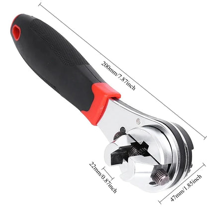 Universal Adjustable Ratcheting Wrench Multifunctional 6-22mm Screw Repair Hand Tools - Ratchet Wrench
