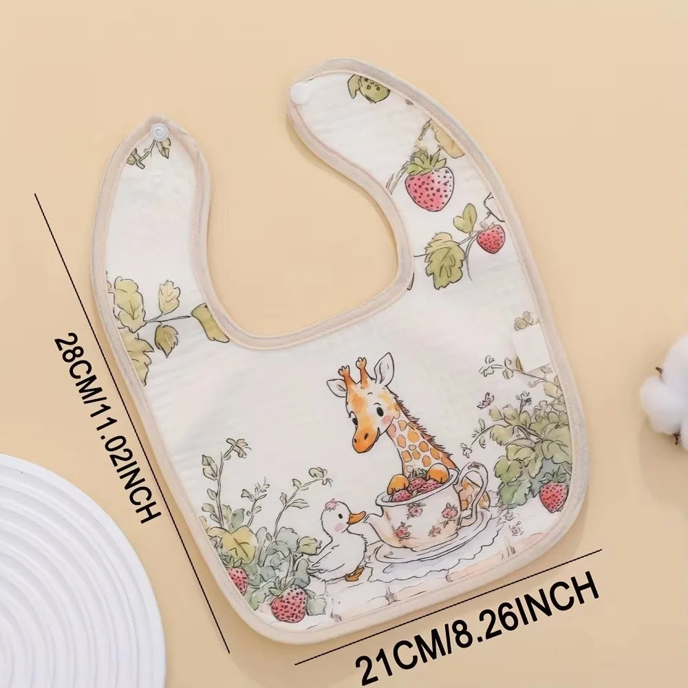 New Cotton Baby Bibs Adjustable Neck Baby Care Burp Clothes Washable Waterproof Eating Protector for Girls Boys