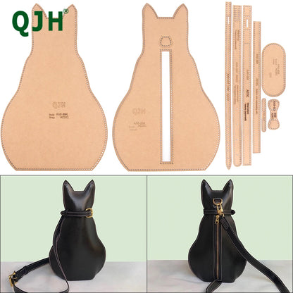 Large Capacity Purse/Storage Bag/Clutch Bag/Bucket Bag, Kraft Paper with Holes DIY Leather Handmade Craft Template, Special Gift