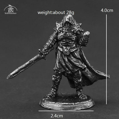 White Brass Demon Warrior Dog Soldiers Minature Figurines Metal Men Toy Collection Models Tabletop War Game Chess Piece Gift
