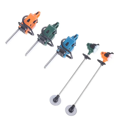 Dollhouse Chain Saw Lawn Mower Model Simulation Repair Tool Saw 1:12 Dolls Houses Miniature Furniture Garden Tools Accessories