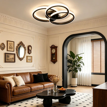 Modern LED Ceiling Light for Living Room Bedroom Hallway Lamp Square Round Chandelier Indoor Lighting Fixture