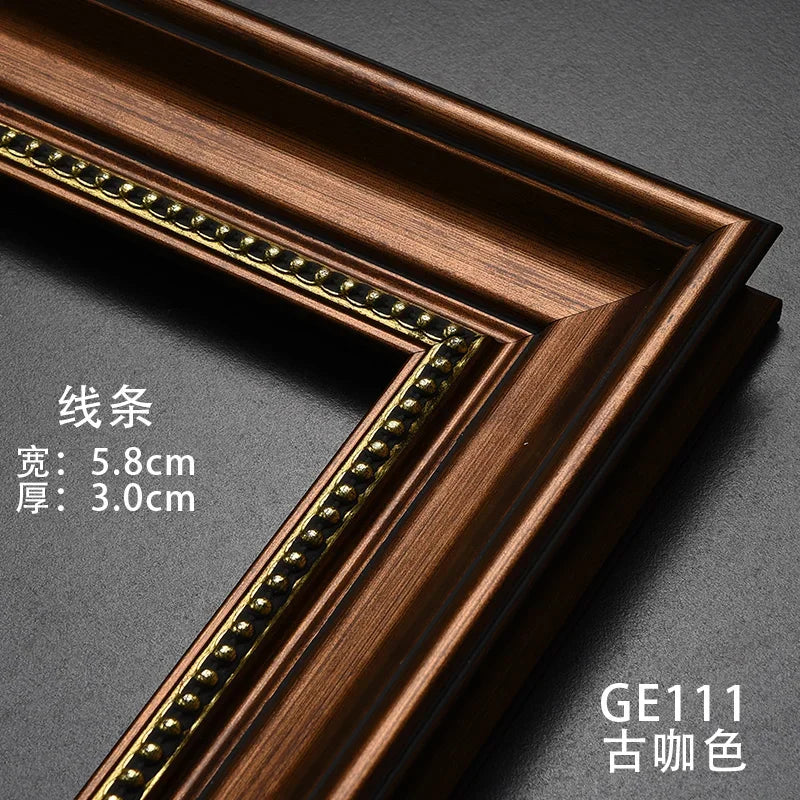 Gold Paint Frame Oil Paintings Wall Art Pictures Frames Embroidery Frame Home Decor Porta Retrato Digital Personalized Gift