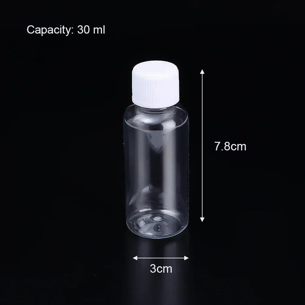 1/5/10Pcs Plastic Bottle Transparent Refillable Small Mouth Bottle Portable Sample Vials Cosmetic Containers for Lotion Creams