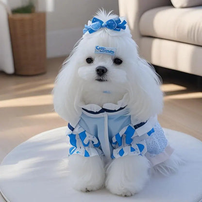 2025 Spring Summer Dog Clothes Thin Puppy Dress Lolita Luxury Dog Clothing chihuahua Apparel Dresses Pet Costume for Small Dogs