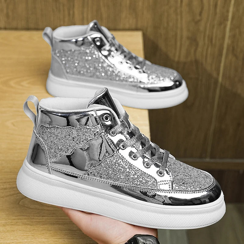 High-Top Shoes for Men, Thick-Soled Men's Shoes, Trendy Casual Shoes, Couple Sneakers