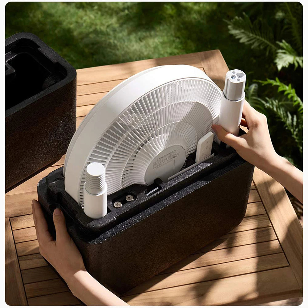 MIJIA DC Inverter Floor Fan Pro,Ultra-Thin Retractable,With Storage Box,Smart Standing Electric Fan,100 Air Flow Settings